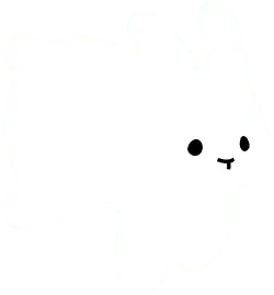 Cute Rabbit - simple - cartoon - PNG