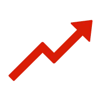 Upward Arrow - red - No Watermark PNG