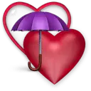Heart Umbrella - gift - No Background PNG