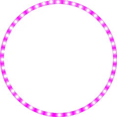 Purple Neon Circle - outline - Transparent Background PNG