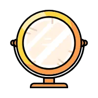 Makeup Mirror - metal frame - Lossless PNG