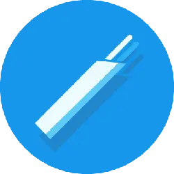 Blue Circle with White Brush - design - No Watermark PNG
