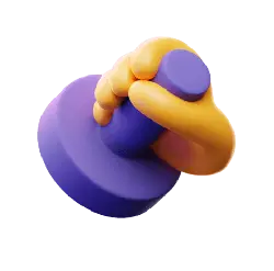 Hand Holding an Ink Stamp - hand - High Resolution PNG