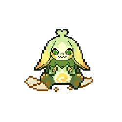 Jade Rabbit - pixel art - Lossless PNG