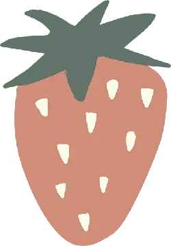 Strawberry - red - white seeds - No Background PNG
