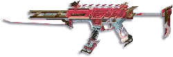 Red Futuristic Rifle - weapon - High Resolution PNG
