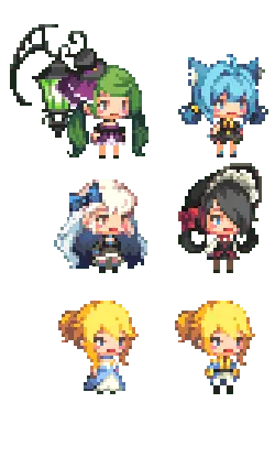 Pixel Girls - role-playing game - No Background PNG