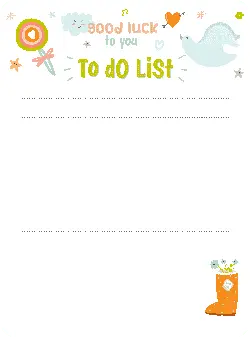 To Do List - good luck - High Resolution PNG