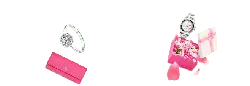 Diamond Ring、Watch、Pink Gift Box - jewellery - High Resolution PNG