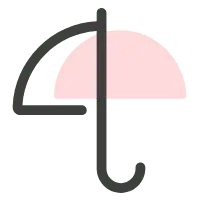Pink Half Umbrella - half umbrella - High Resolution PNG