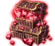 Treasure Chest - glowing - gems - Transparent Background PNG