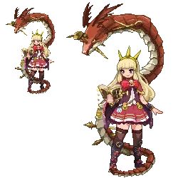 Dragon and Princess - pixel art - Lossless PNG