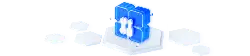 Blue Cube - technology - geometry - Lossless PNG