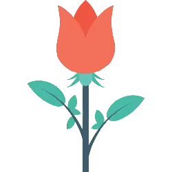 Rose - green leaves - stem - PNG Images