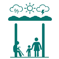 Family Under an Umbrella - thunderstorm - No Watermark PNG