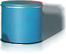 Blue Cylinder - geometric shape - metallic texture - PNG Images