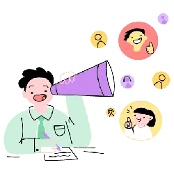 Person with Megaphone - work - High Resolution PNG
