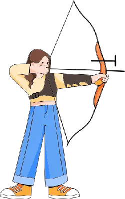 Girl Shooting Arrow - sport - High Resolution PNG