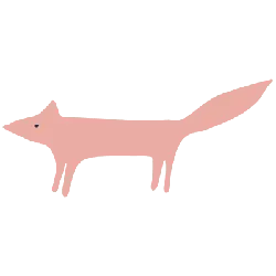 Pink Fox - simple - Transparent Layer PNG