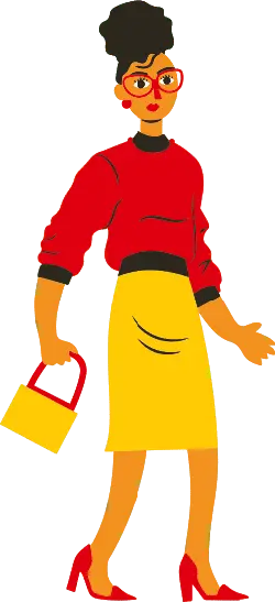Fashion Illustration Character - red - No Watermark PNG