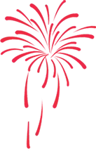 Fireworks - celebration - red - Transparent Background PNG