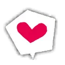 Heart-shaped Speech Bubble - pink - Transparent Layer PNG