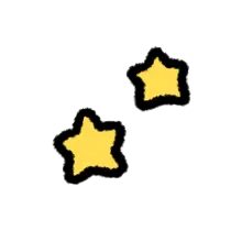 Two Stars - nightsky - Transparent Layer PNG