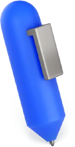 Blue Pen - study - High Resolution PNG