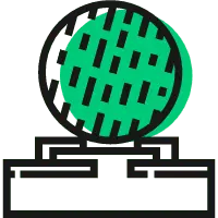 Green Grid Dome Light - lamp - High Resolution PNG