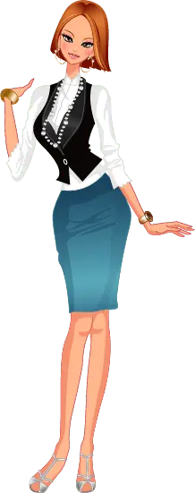 Fashion Illustration Character - professional attire - Lossless PNG