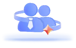 Blue Business Figure Icon - icon - Transparent Layer PNG