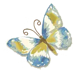 Butterfly - blue - yellow - No Background PNG