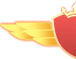 Golden Winged Shield - wings - PNG