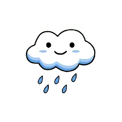 Rainy Cloud - No Background PNG