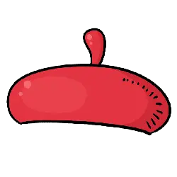 Beret - red - High Resolution PNG