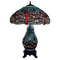 Tiffany Style Table Lamp - stained glass art deco vintage lighting table lamp - Free Download PNG