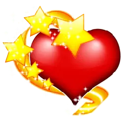 Heart and Stars - shiny - PNG Images