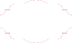 Red Border Decorative Pattern - black background - Transparent Layer PNG