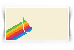 Rainbow Apple Logo - rainbow - Free PNG