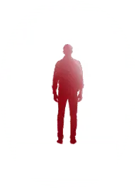 Red Silhouette of a Person - red - Lossless PNG