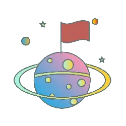 Colorful Planet - flag - High Resolution PNG