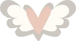 Heart with Wings - gray - Free PNG