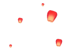 Lantern - red - flying - Lossless PNG