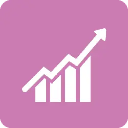 Ascending Arrow Bar Chart - PNG