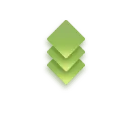 Green Stacked Cubes - simple - High Resolution PNG