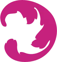 Pink Bat Logo - graphic design - High Resolution PNG