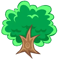 Cartoon Tree - green - High Download Count PNG