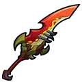 Fiery Red Sword - weapon - High Resolution PNG
