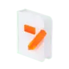 Orange Arrow Sign - square - No Background PNG
