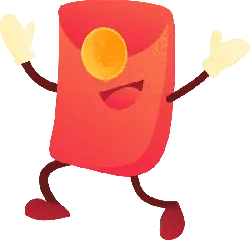 Red Envelope Character - happy - Lossless PNG